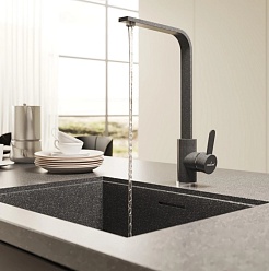 Mixline Смеситель для кухни 35к ML-GS14 (309) темно-серый – фотография-4