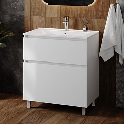 Teymi Тумба под раковину Laina 75 белая матовая – фотография-7