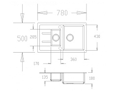 Zorg Кухонная мойка "GraniT" GZR-78-2-50 AMELIA кварц – фотография-2