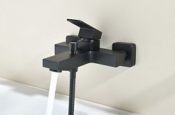 Aquatek Смеситель для душа и ванны Либра AQ1640MB матовый черный – фотография-3