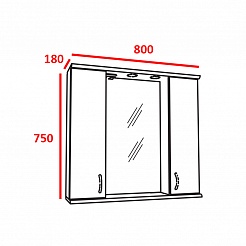 Merkana Зеркало-шкаф Астра 80 – фотография-2
