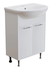 Mixline Тумба под раковину Алан 60 белая 2 створки – фотография-1