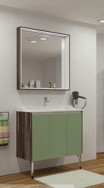 Акватон Мебель для ванной "Фабиа 80" фисташковая/дуб инканто – фотография-6