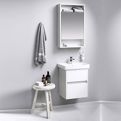 Aqwella Зеркало-шкаф для ванной Сити 50 дуб канадский – фотография-3