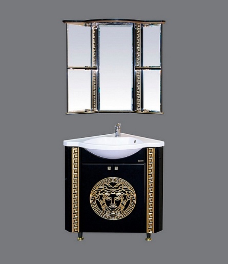 Misty Мебель для ванной Olimpia Lux 60 угловая черная патина R – картинка-3