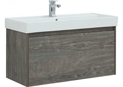 Aquanet Тумба с раковиной Nova Lite 100  дуб рошелье – фотография-1