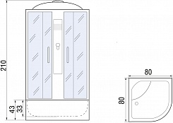 River Душевая кабина REIN 80/43 МТ – фотография-16