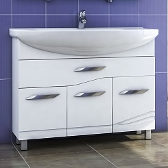 Vigo Тумба с раковиной Martina 105 белая – фотография-1