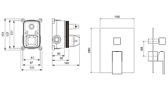 Aquatek Встраиваемый смеситель для душа и ванны Либра AQ1646MB матовый черный – фотография-2