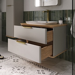 Equil Тумба с раковиной Desert 80 подвесная амарок – фотография-10