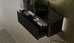 Jorno Тумба под раковину Lumino 120 подвесная антрацит – фотография-13