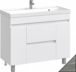 Водолей Мебель для ванной Best 100 лиственница структурная контрастно-серая – фотография-3