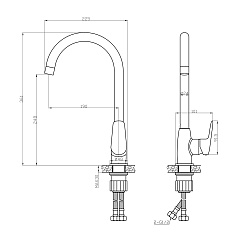 Tokito Смеситель для кухни Happo хром TOK-HAP-1013 – фотография-5