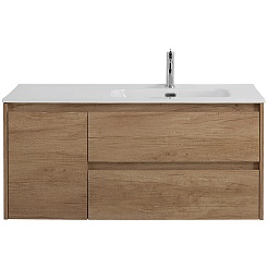 BelBagno Тумба с раковиной Kraft 100 R подвесная Rovere Nebrasca Nature – фотография-2