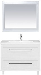 Misty Тумба с раковиной Марта 100 напольная белая – фотография-2