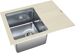 Florentina Мойка кухонная Комби 650 шампань – фотография-2