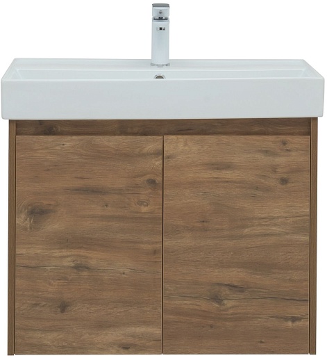 Aquanet Тумба под раковину Nova Lite 75 2 дверцы подвесная дуб рустикальный – картинка-3
