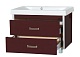 Misty Тумба с раковиной Джулия QVATRO 105 бордо – фотография-8