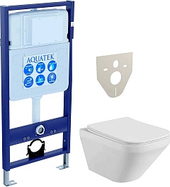 Aquatek Унитаз подвесной Лира AQ1155-00 в комплекте с инсталляцией Standard INS-0000012 – фотография-1