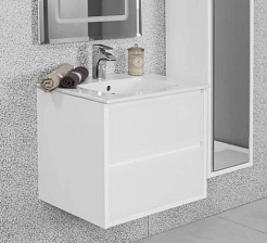 Акватон Тумба с раковиной "Римини 60" белая – фотография-1