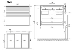 Sancos Мебель для ванной Delta 60 дуб красный/графит – фотография-9