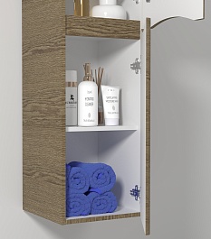 Водолей Пенал подвесной Адель 30 R дуб крымский коричневый – фотография-4