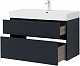 Aquanet Мебель для ванной Бруклин 100 подвесная черная матовая – фотография-61