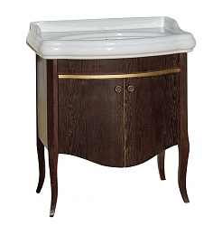 Misty Тумба с раковиной Агата 80 орех – фотография-3