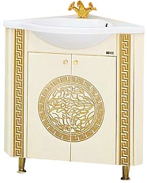 Misty Тумба для умывальника Olimpia Lux 60 угловая бежевая патина – фотография-1