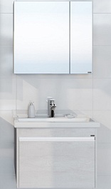 СанТа Мебель для ванной Уран 70 подвесная светлое дерево – фотография-1