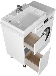 СанТа Мебель для ванной под стиральную машину Лондон 90 L белая – фотография-7
