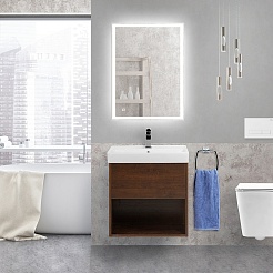 BelBagno Тумба под раковину Neon 60 подвесная Rovere Scuro – фотография-6
