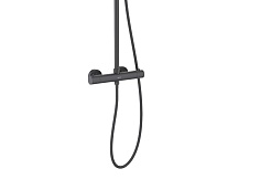 Aquatek Душевая стойка Европа AQ2343MB с термостатом, матовая черная – фотография-3