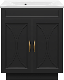 Misty Тумба под раковину Амбра 70 черная матовая – фотография-1