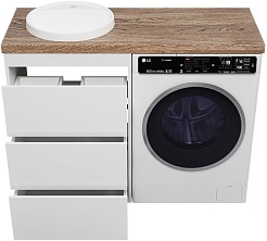 Brevita Тумба под раковину Grafit 60 белая – фотография-7