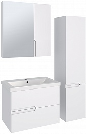 Runo Мебель для ванной Стокгольм 70 подвесная белая – фотография-9