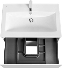 Акватон Тумба под раковину Сохо 75 подвесная белая – фотография-3