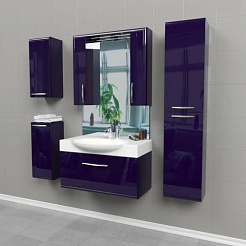  Пенал для ванной "Solo" баклажан – фотография-2