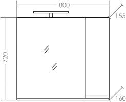 СанТа Мебель для ванной Марс 80 подвесная белая – фотография-14