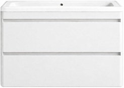 Vivon Тумба с раковиной Atwood 90 подвесная белая матовая – фотография-5