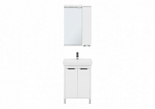 Aquanet Тумба с раковиной Гретта 60 new 2 двери, белый – фотография-4