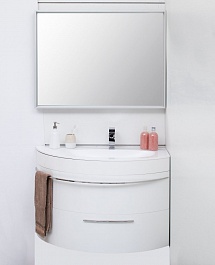 De Aqua Мебель для ванной Эскалада 100 R, зеркало Алюминиум	 – фотография-5