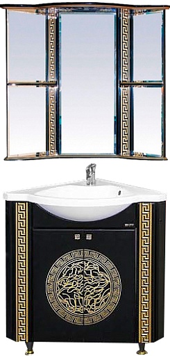 Misty Мебель для ванной Olimpia Lux 60 угловая черная патина L – фото-1