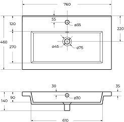 BelBagno Мебельная раковина 76 BB-8070-75 белая – фотография-5