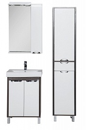 Aquanet Тумба с раковиной "Гретта 60" 2 двери венге (171586) – фотография-9