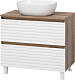 Brevita Тумба под раковину Dakota 80 дуб галифакс олово/белая – картинка-10