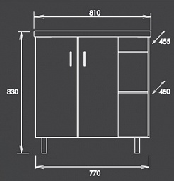 Onika Мебель для ванной Тимбер 80 серый /дуб сонома – фотография-2