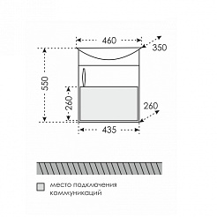 СанТа Тумба с раковиной Верона 45 подвесная – фотография-2