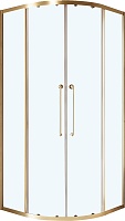 Cezares Душевой уголок Relax 304 RELAX-304-R-2-100-C-BORO 100x100 профиль брашированное золото стекло прозрачное