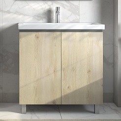 Vigo Тумба под раковину Yuma 800-2-0 белый/дуб давос – фотография-2